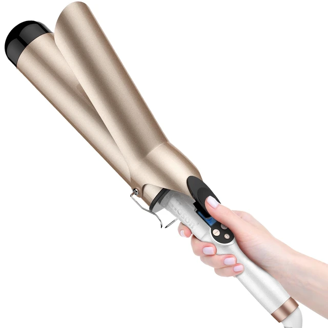 Alt view image 7 of 12 - Curling Iron 2 Inch-Ceramic Wand Large Barrel for Long Hair | Big Curling Iron Wand with Extended Barrel for European,Dual Voltage,