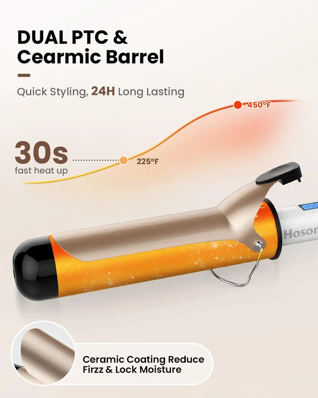Alt view image 10 of 12 - Curling Iron 2 Inch-Ceramic Wand Large Barrel for Long Hair | Big Curling Iron Wand with Extended Barrel for European,Dual Voltage,