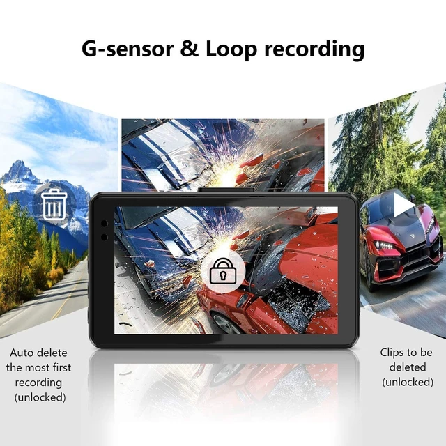 Alt view image 9 of 14 - Dash Cam Front and Rear, 1080P Dash Camera for Cars with 32G Card | Car Dash Cam Dashboard Camera with Super Night Vision,G-Sensor, Parking Monitor, Loop Recording, Motion Detection Car Camera
