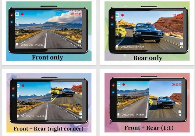 Alt view image 14 of 14 - Dash Cam Front and Rear, 1080P Dash Camera for Cars with 32G Card | Car Dash Cam Dashboard Camera with Super Night Vision,G-Sensor, Parking Monitor, Loop Recording, Motion Detection Car Camera