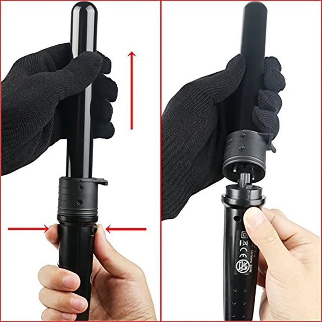 Alt view image 13 of 14 - Tourmaline 3 in 1 Curling Wand Set with 3 Interchangeable Curling Iron Ceramic Barrels with Heat Resistant Glove Black