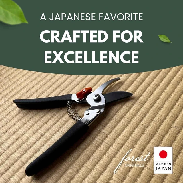 Alt view image 13 of 14 - Saboten Japanese Pruning Shears 7.9" Professional Bypass Garden Clippers, Made in Japan, Sharp Carbon Steel Blade with Sap-Resistant Fluorine Coating, Cuts up to 3/4 in (20 mm)