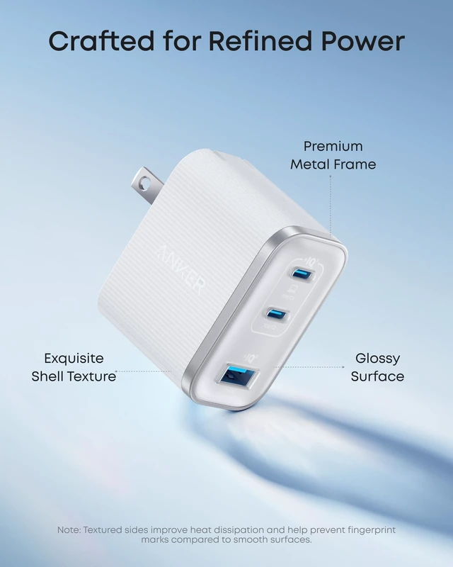 Alt view image 11 of 12 - Nano 70W Max 3-Port Fast Charger USB C, Type C Charger Fast Charging | Compact and Stylish USB C Charger Block, for iPhone 17/17 Pro Max/16 Series, MacBook Pro, iPad (Black, Cable Included)