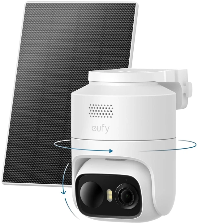 Alt view image 8 of 14 - eufyCam C37, Solar Cameras Wireless Outdoor,2K Resolution | 360° Pan & Tilt AI Tracking, Human/Pet/Vehicle Detection, Flexible Solar Panel, Color Night Vision, No Monthly Fee