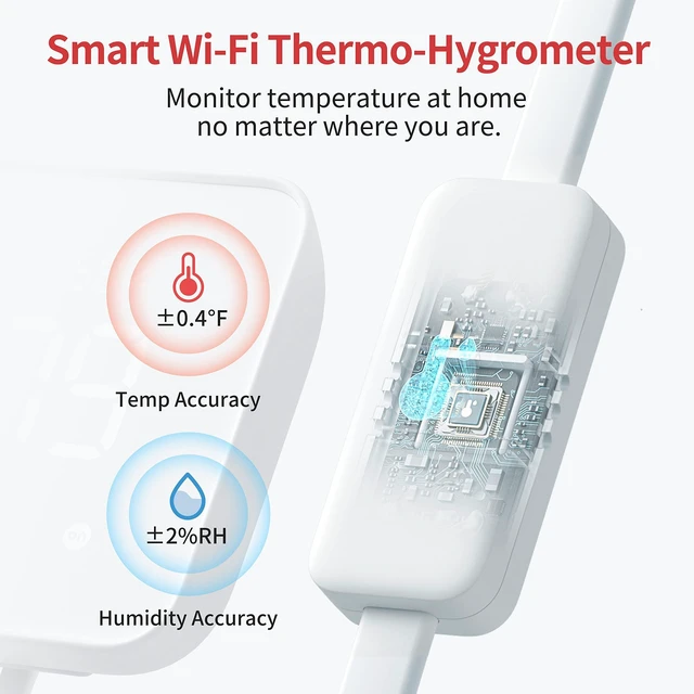 Alt view image 10 of 14 - Hub 2 (2nd Gen), Work as a WiFi Thermometer Hygrometer, IR Remote Control, Smart Remote and Light Sensor, Link SwitchBot to Wi-Fi (Support 2.4GHz), Alexa, Google Home, Apple Home Compatible