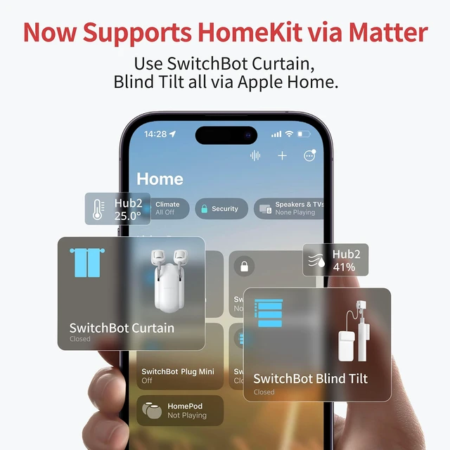 Alt view image 12 of 14 - Hub 2 (2nd Gen), Work as a WiFi Thermometer Hygrometer, IR Remote Control, Smart Remote and Light Sensor, Link SwitchBot to Wi-Fi (Support 2.4GHz), Alexa, Google Home, Apple Home Compatible