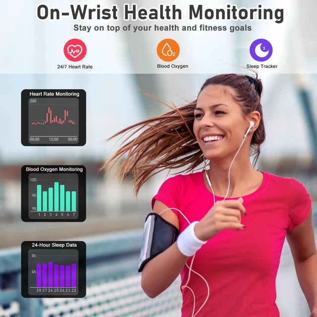 Alt view image 10 of 14 - Fitness Tracker with 24/7 Heart Rate, Blood Oxygen, Sleep Tracker, 1.47''Waterproof Fitness Watch, Activity Tracker with Step Tracker for Women Men