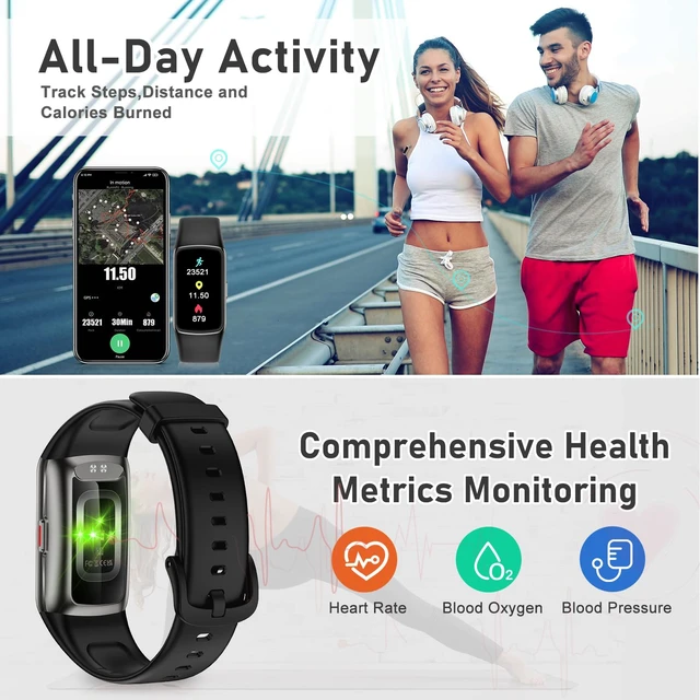 Alt view image 12 of 14 - Fitness Tracker with 24/7 Heart Rate, Blood Oxygen, Sleep Tracker, 1.47''Waterproof Fitness Watch, Activity Tracker with Step Tracker for Women Men