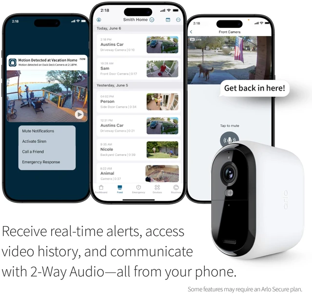 Alt view image 10 of 14 - Essential XL Security Camera 2K (2nd Gen, 2023 Release) - Wireless Outdoor Camera, 4X Longer Battery, Person Recognition, Package Detection, Animated Preview, 1-Mo. Trial of Secure Plan, 1 Cam