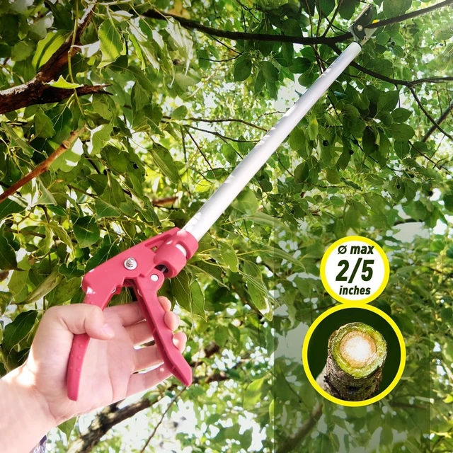 Alt view image 14 of 14 - Cut and Hold Pruner Set, Lightweight 32-Inch Long Reach Pruner One-Handed Operation, Hold Long Reach Cut Rotating, 8.3" Hand Pruner for Branch Pruning, Fruit Picking, Prickly Plants & Roses