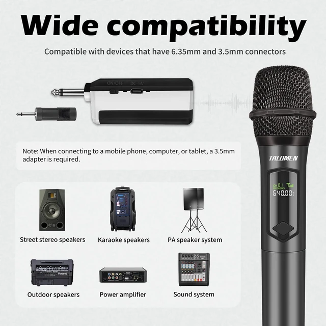 Alt view image 13 of 14 - Wireless Microphone,Professional Dual Handheld Cordless Dynamic Mic System with Rechargeable Receiver(160 Ft),Karaoke Microphone Set for Singing,Karaoke,Wedding,DJ,Party,Speech,Church,K60-2