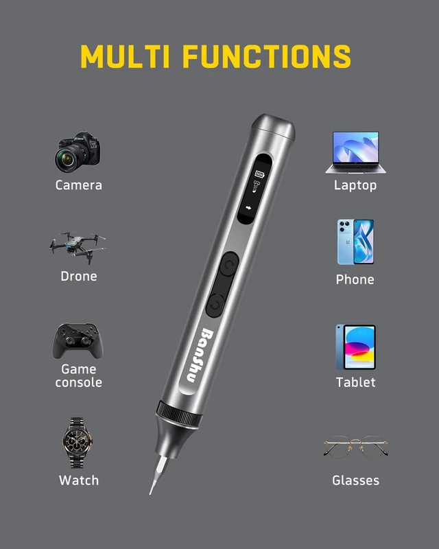 Alt view image 10 of 14 - Mini Electric Screwdriver, 52 in 1 Precision Screwdriver Set | Small Power Screwdriver for Glasses, Watch, Jewelers, iPhone, Laptop, MacBook, Xbox, PS5, PC, Computer, Switch, Electronics
