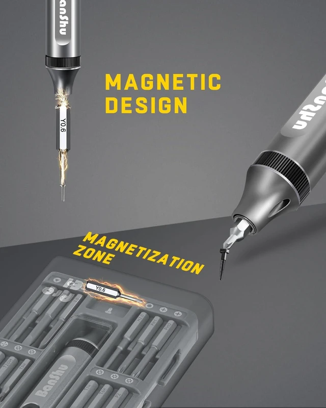Alt view image 12 of 14 - Mini Electric Screwdriver, 52 in 1 Precision Screwdriver Set | Small Power Screwdriver for Glasses, Watch, Jewelers, iPhone, Laptop, MacBook, Xbox, PS5, PC, Computer, Switch, Electronics