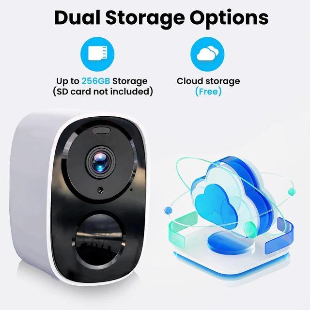 Alt view image 10 of 14 - 2026 Upgraded 2K Security Cameras Wireless Outdoor, Free Cloud Storage, 1-6 Months Battery Life, Waterproof, 2-Way Talk, AI Motion Detection Spotlight Siren Alarm Cameras for Home Security