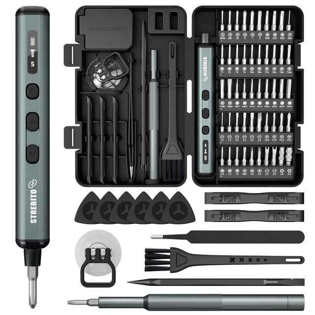 Alt view image 8 of 14 - Mini Electric Screwdriver, 67 in 1 Electric Screwdriver Kit | 50 S2 Preicison Bits, 5 Torque Settings, Organized Storage, Mini Power Screwdriver Rechargeable Tool Kit for PC Electronics