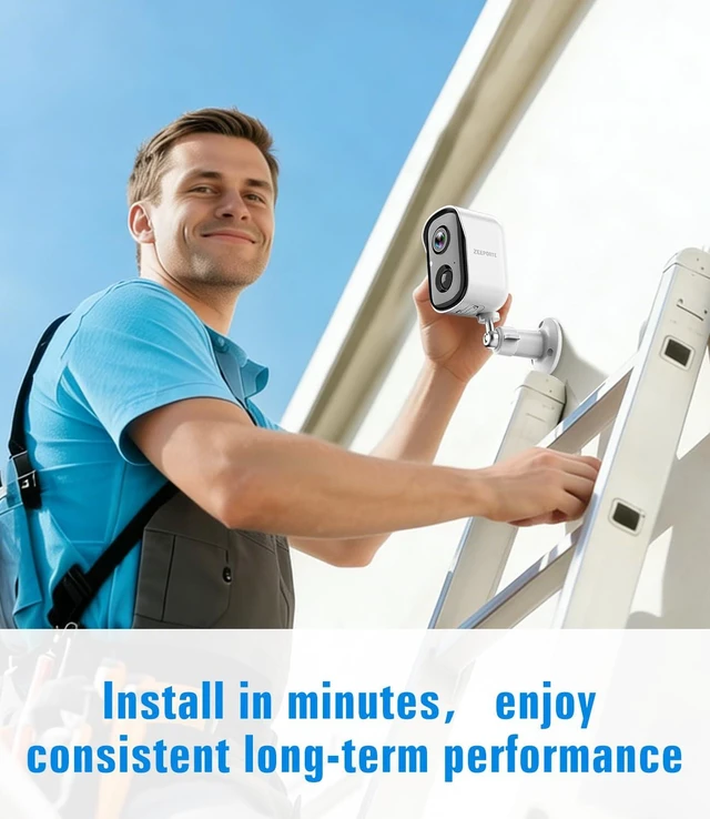Alt view image 13 of 14 - Security Cameras Wireless Outdoor, 2K Cameras for Home Security with Color Night Vision, SD/Cloud Storage,Longer Battery Life, Weatherproof, AI Motion Detection, Spotlight Siren Alarm