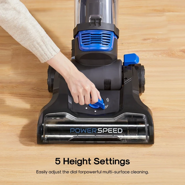 Alt view image 13 of 14 - Lightweight Powerful Upright Vacuum Cleaner for Carpet and Hard Floor, PowerSpeed, New Model,Blue,black/New Model