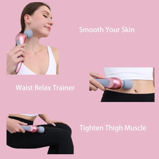 Alt view image 8 of 12 - Personal Handheld Vibrating Massager-Cordless Full Body Massager, Electric Massager for Face Neck Back Shoulder Waist Leg Feet, Portable 5 Mode Vibration Massager for Women Men