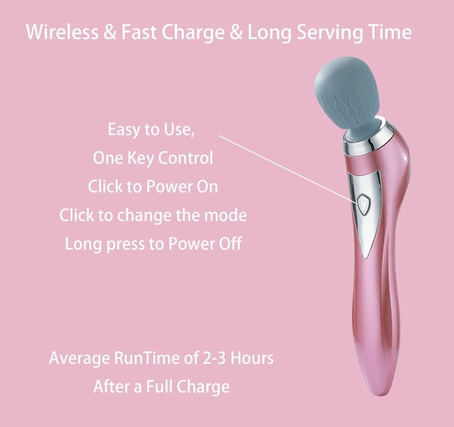 Alt view image 10 of 12 - Personal Handheld Vibrating Massager-Cordless Full Body Massager, Electric Massager for Face Neck Back Shoulder Waist Leg Feet, Portable 5 Mode Vibration Massager for Women Men