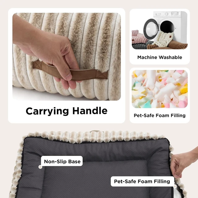 Alt view image 12 of 14 - ComfyFleece Shown on TV Fluffy Cat Couch for Pets,24in Amphora | Cat Beds for Indoor Cats,Supportive Pet Sofa,Dog Couch Bed Seen on Good Day New York,Removable Washable Cover,Up to 10 Lbs