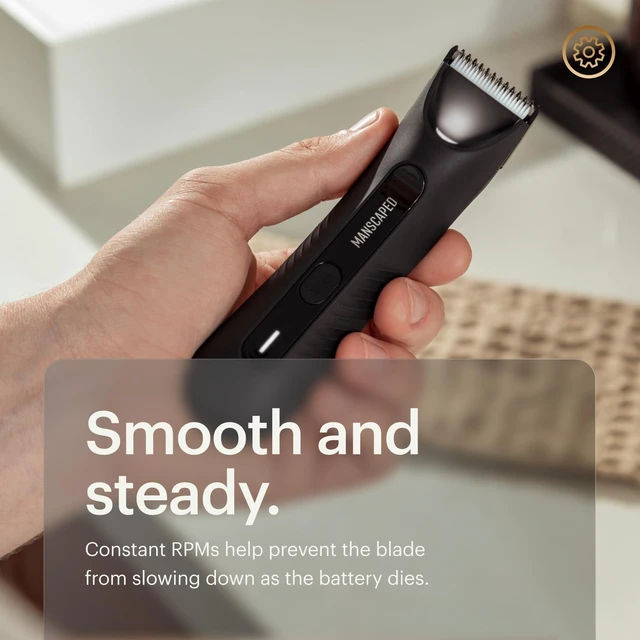 Alt view image 13 of 14 - ® The Lawn Mower® 3.0 Plus Groin & Body Hair Trimmer | Updated SkinSafe® Trimmer Blade, Waterproof Wet/Dry Groomer, USB-C Rechargeable, Mens Wireless Ball Shaver, Tuxedo Black