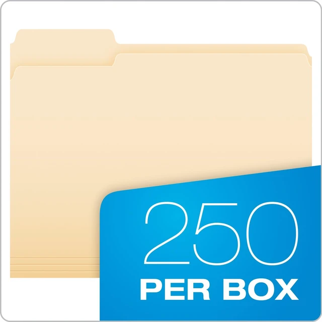 Alt view image 12 of 14 - File Folders,250 Bulk Package,Durable Manila Folders,Letter Size (8.5" x 11"),3 Tabs for Easy Labeling,Everyday Filing Essential for Offices,Classrooms&Home Document Organization (Pack of 2)