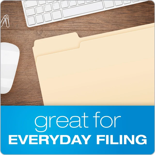 Alt view image 13 of 14 - File Folders,250 Bulk Package,Durable Manila Folders,Letter Size (8.5" x 11"),3 Tabs for Easy Labeling,Everyday Filing Essential for Offices,Classrooms&Home Document Organization (Pack of 2)