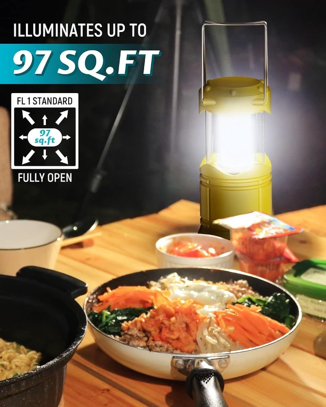 Alt view image 9 of 14 - Lichamp 4 Pack LED Camping Lanterns, Battery Powered Camping Lights LED Collapsible Flashlight Portable Emergency Supplies Kit, A4YL