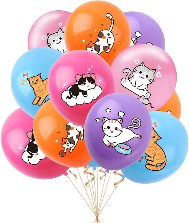 Alt view image 14 of 14 - Cat Birthday Party Decoration Set, Cute Cat Party Supplies for Kids Who Love Meowing Cats, Cat-Themed Party Gift Decoration Set