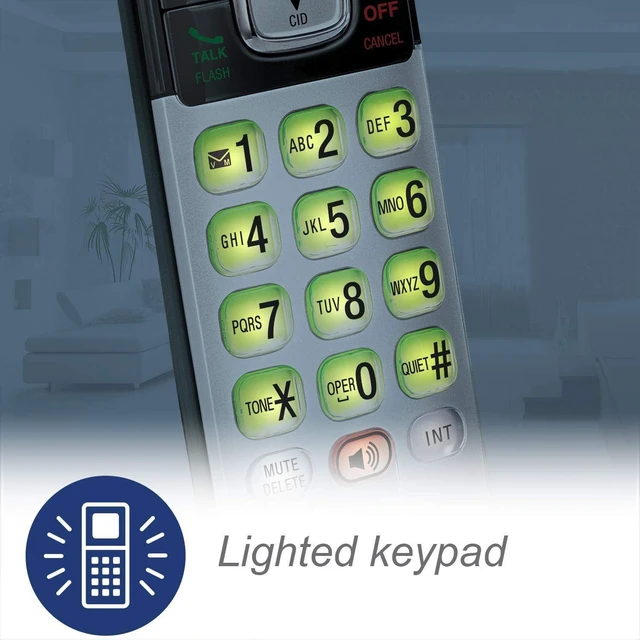 Alt view image 10 of 14 - VTech CS6719 DECT 6.0 Cordless Phone with Caller ID/Call Waiting, 1 Cordless Handset, Silver/Black
