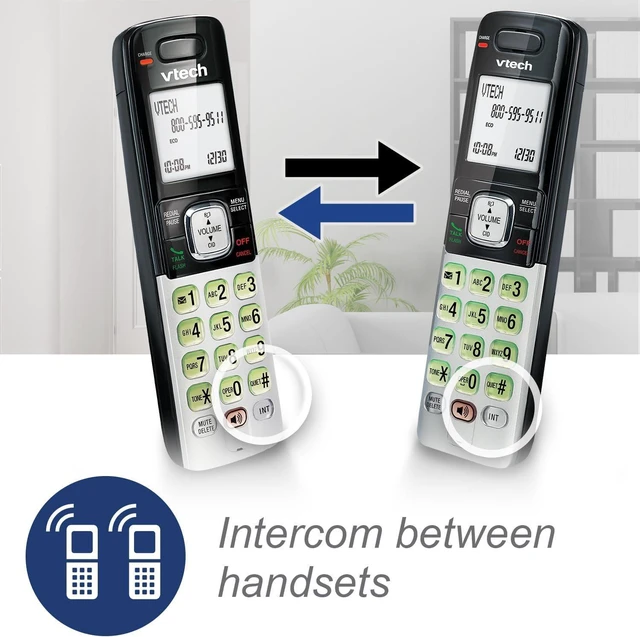 Alt view image 11 of 14 - VTech CS6719 DECT 6.0 Cordless Phone with Caller ID/Call Waiting, 1 Cordless Handset, Silver/Black