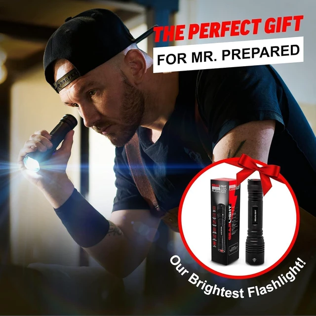 Alt view image 10 of 14 - LED Flashlight High Lumens, Tactical Flashlight Battery Powered (Batteries Not Included), Bright Handheld Flashlight for Camping, Hunting, Home, Security, Hiking, Walking at Night & Emergency Use