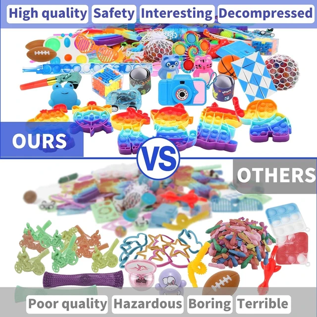 Alt view image 10 of 14 - 1000 Pcs Party Favors for Kids, Fidget Toys Bulk, Birthday Gift Toys, Fidgets Stocking Stuffers, Treasure Box Birthday Party, Goodie Bag Stuffers, Carnival Prizes, Pinata Filler Stuffers for Classroom
