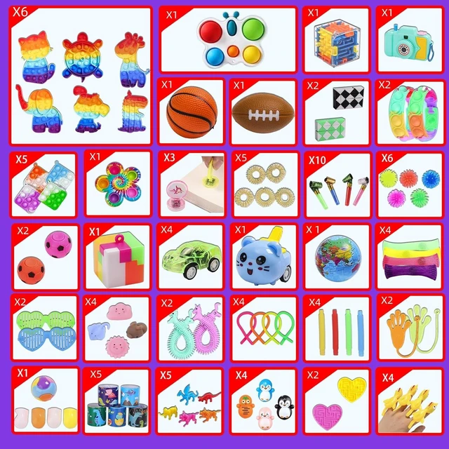 Alt view image 9 of 14 - 1000 Pcs Party Favors for Kids, Fidget Toys Bulk, Birthday Gift Toys, Fidgets Stocking Stuffers, Treasure Box Birthday Party, Goodie Bag Stuffers, Carnival Prizes, Pinata Filler Stuffers for Classroom