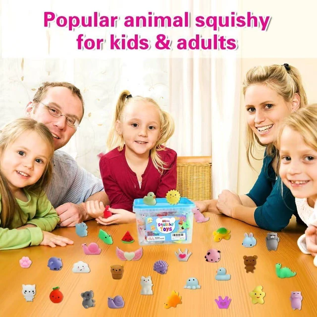 Alt view image 9 of 14 - 80Pcs Party Favors for Kids 4-8, Kawaii Squishies Mochi Squishy Toy Bulk Fidget Sensory Toys Birthday Gifts for Boys Girls, Easter Basket Stuffers Egg Fillers Treasure Box Classroom Prizes Goodie Bag