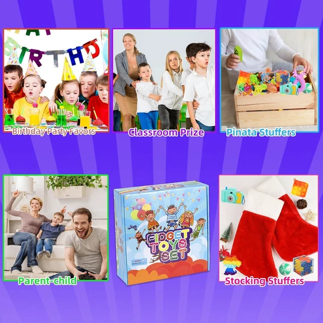Alt view image 12 of 14 - 1000 Pcs Party Favors for Kids, Fidget Toys Bulk, Birthday Gift Toys, Fidgets Stocking Stuffers, Treasure Box Birthday Party, Goodie Bag Stuffers, Carnival Prizes, Pinata Filler Stuffers for Classroom
