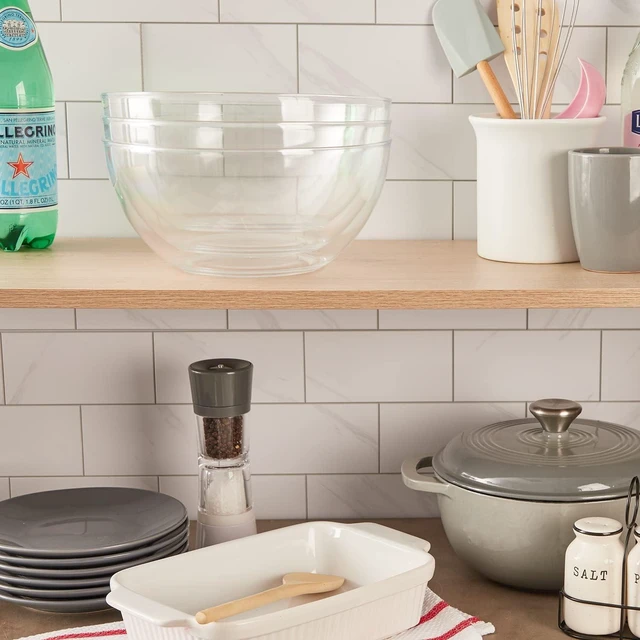 Alt view image 11 of 14 - US Acrylic Vista Clear Plastic Salad and Serving 10-inch Bowls | set of 3 | Reusable, BPA-free, Made in the USA | 135 oz. capacity