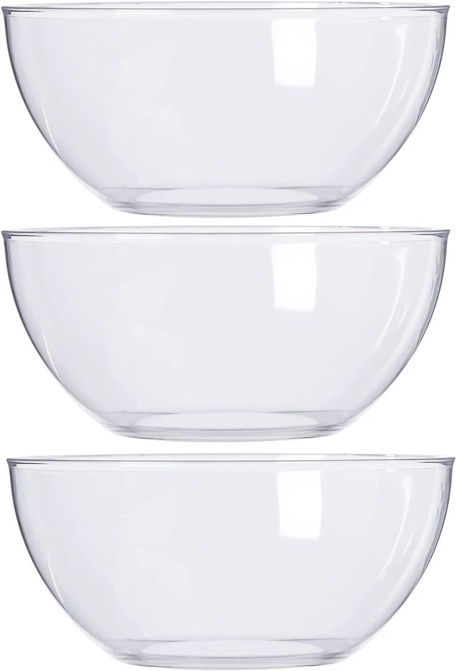 Alt view image 13 of 14 - US Acrylic Vista Clear Plastic Salad and Serving 10-inch Bowls | set of 3 | Reusable, BPA-free, Made in the USA | 135 oz. capacity