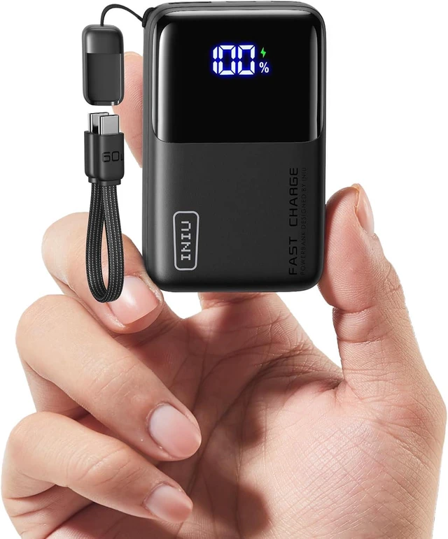 Alt view image 8 of 14 - INIU Portable Charger, Ultra Mini 10000mAh 45W Fast Charging Power Bank | Flight-Safe, USB-C Cable, Travel Essential, 45W Battery Phone Pack for iPhone 17 16 Samsung S26 Google iPad etc