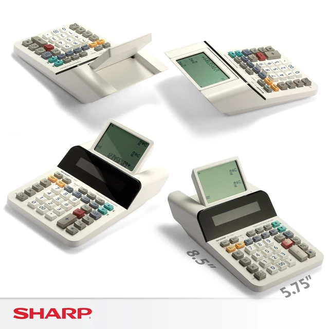 Alt view image 6 of 8 - Compact Cordless Paperless Business Calculator (EL-1501) | 2-Digit Display with 5-Line Scrolling LCD and Cost, Sell and Margin Keys
