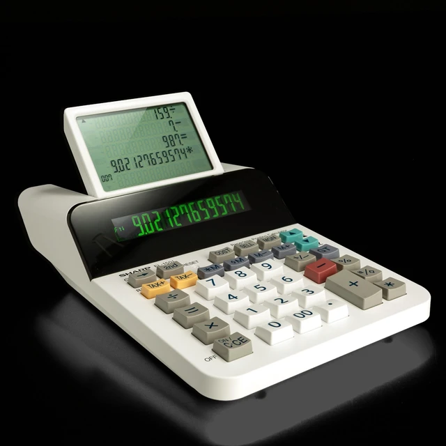 Alt view image 8 of 8 - Compact Cordless Paperless Business Calculator (EL-1501) | 2-Digit Display with 5-Line Scrolling LCD and Cost, Sell and Margin Keys