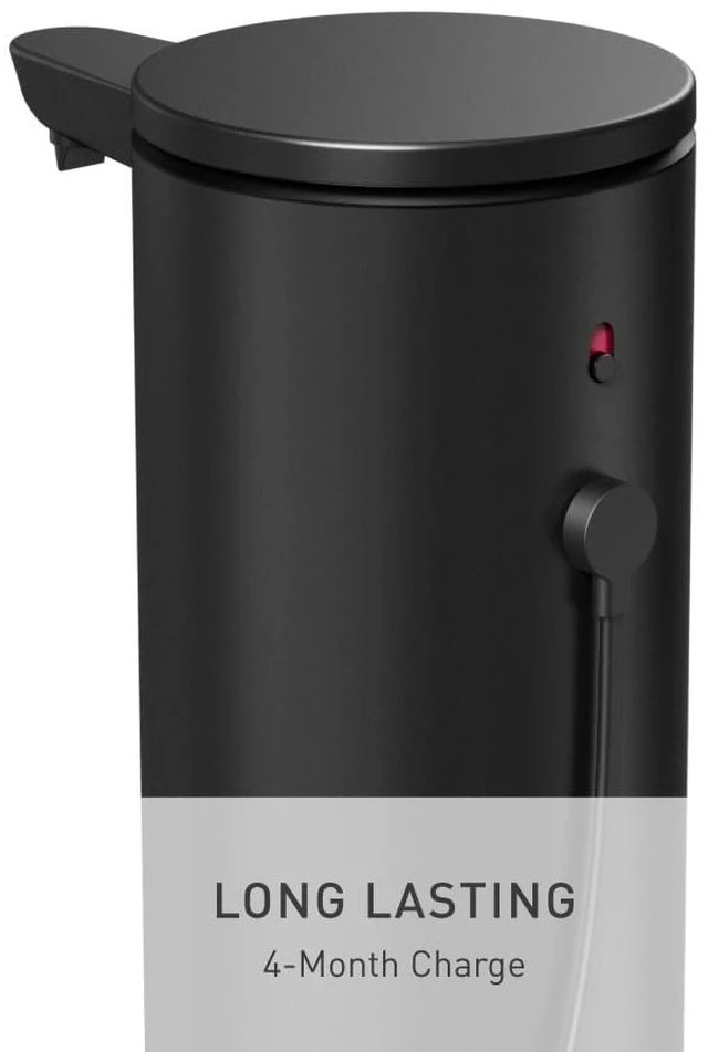 Alt view image 10 of 10 - Liquid Sensor Pump, 9 oz Automatic Soap Dispenser for Kitchen and Bathroom, Touchless Motion Sensor, Variable Dispense, Rechargeable, No-Drip Spout, High-Grade Matte Black Steel