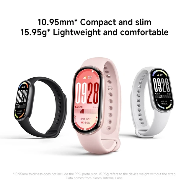 Alt view image 9 of 14 - Smart Band 10 (2025) Global Version - 1.72" AMOLED Display | 21 Days Battery Life | Touchscreen, Multi-Sport Tracker, Activity Tracker, Heart Rate Monitor | BT5.4 - (Mystic Rose)