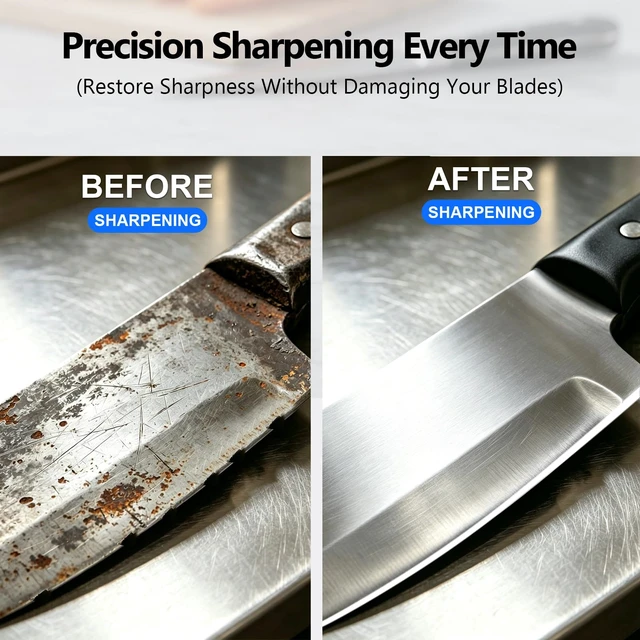 Alt view image 12 of 14 - Knife Sharpener Electric, Professional 3-Stage 100% Diamond Sharpening System with 15° Precision Angle, Fast Blade Restoration, Polishing, Repair & Edge Refining & Outdoor Knives