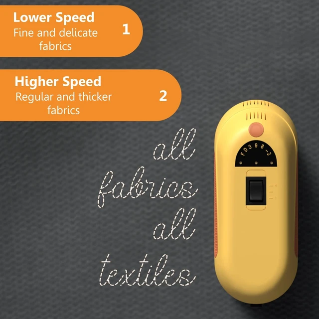 Alt view image 11 of 12 - Extra Power Fabric Shaver - 35W Electric Lint Remover for Clothes/Upholstery/Furniture/Couch - Speed of 12000 RPM - Heavy Duty Sweater Shavers to Remove Pilling - Large Fuzz Remover Yellow