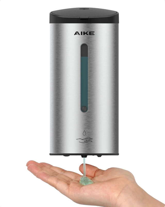 Alt view image 8 of 14 - Automatic Liquid Soap Dispenser,25oz Capacity for Bathroom,Brushed | No-Drill and Screw Wall Mount Install Design for Space-Saving,4*AA batteries(Not Included) Ensure Long Standby,Model AK1205E