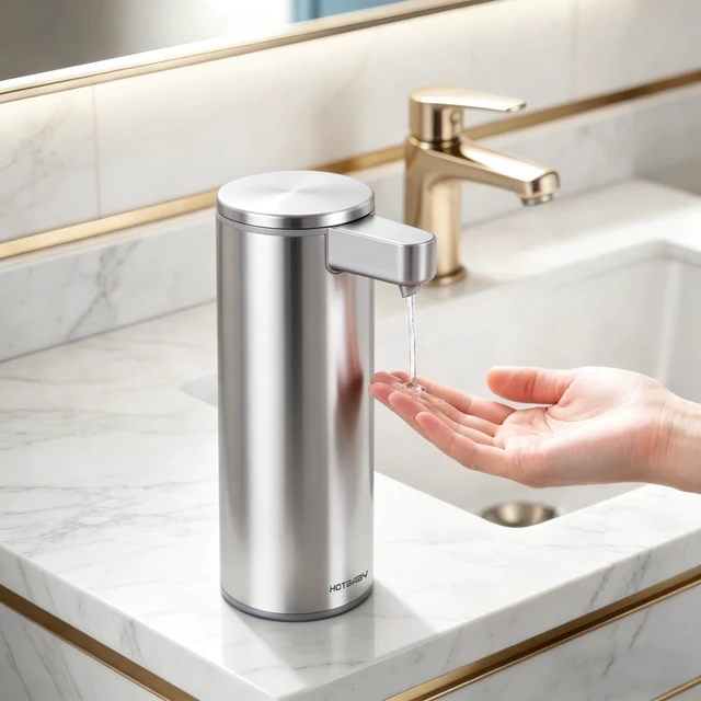 Alt view image 8 of 14 - Automatic Liquid Soap Dispenser Touchless: Stainless Steel Hand Soap Dispenser Auto - Free Touch Electric Soap Dispenser Rechargeable with Sensor for Kitchen, Bathroom, Commercial (Silver)