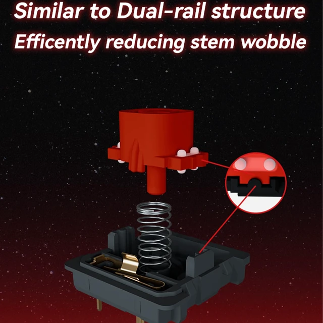 Alt view image 11 of 14 - KS-33 Low Profile Silent 2.0 Keyboard Switches(Red Linear,110) | Linear Silent,45gf,3 Pin,SMD LED,Factory Pre-lubed,compatible for Low Profile MX Mechanical Keyboard