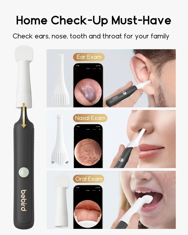 Alt view image 10 of 10 - R37R Ear Wax Removal Tool Camera, Flexible Scope and Visual Tweezers | FSA HSA Eligible, IP67 3P HD Camera, 90-Min Runtime, 12 Tips for Wet or Dry Wax, 3-Piece Home ENT Cleaning Kit for Family Use