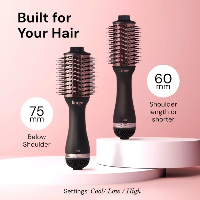 Alt view image 13 of 14 - Le Volume 2-in-1 Titanium Blow Dryer Brush | Frizz Control Blowout Hair Dryer Brush for Drying and Styling | Volumizing Hot Air Styler for All Hairstyles | Oval Barrel | Black - 75mm